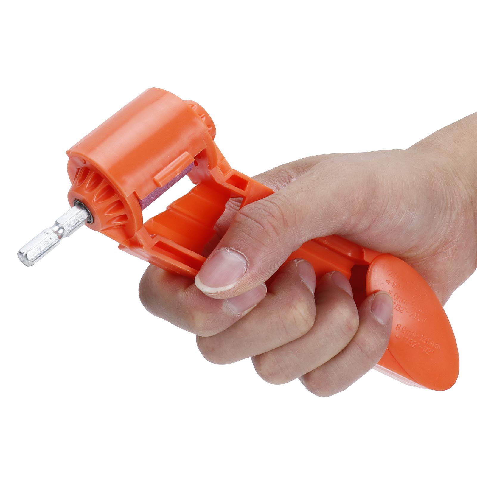 Diamond Drill Bit Sharpener Tool - Portable Drill Sharpening Machine for Iron & Steel Drills | Grinder & Polisher Set for Metalworking & DIY Projects | Perfect for Home Workshops & Professional Use (Orange)