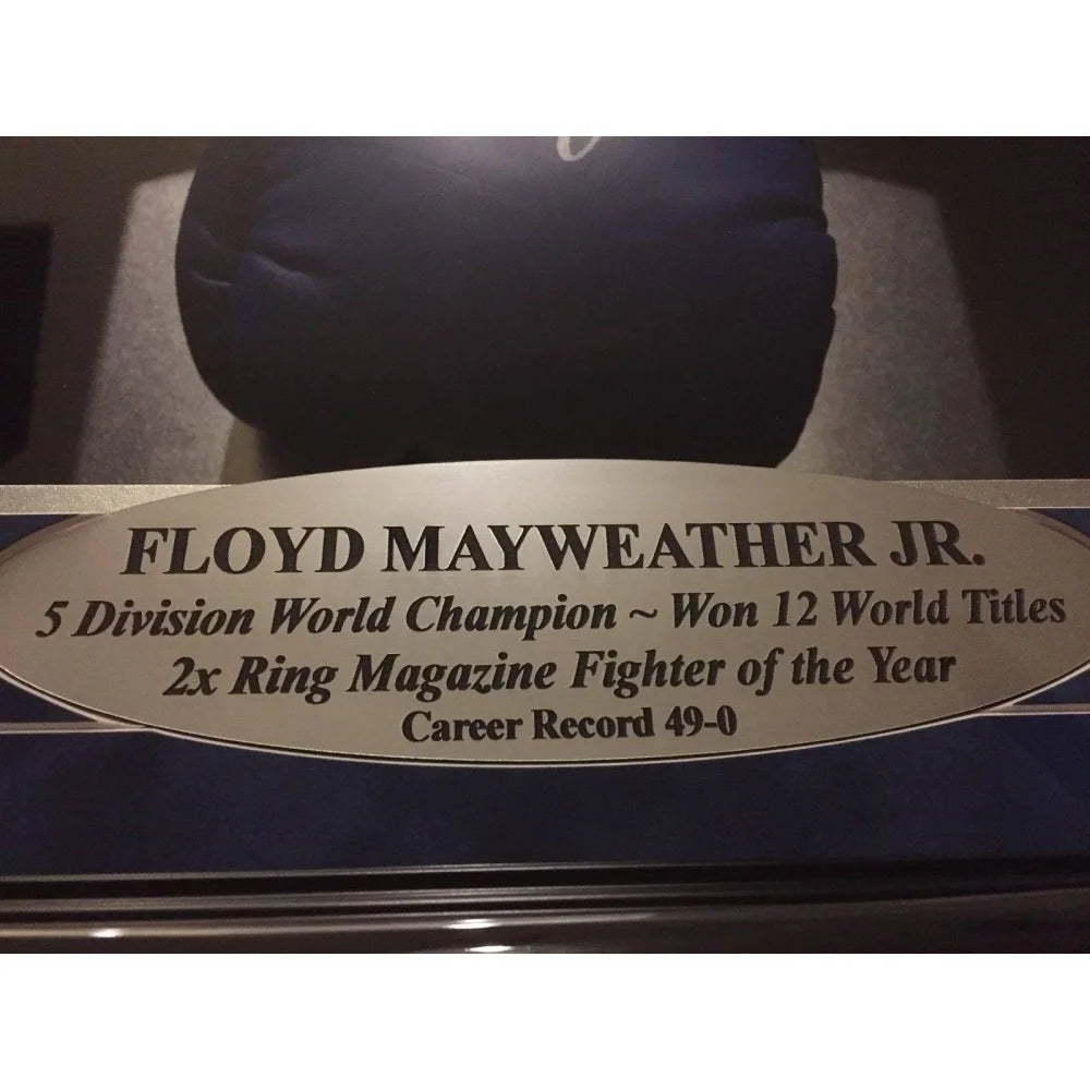 Floyd Mayweather Signed Boxing Glove with COA & JSA Authentication - Framed Memorabilia Shadowbox Display for Sports Fans & Collectors - Perfect for Man Cave, Sports Bar, or Gift Idea