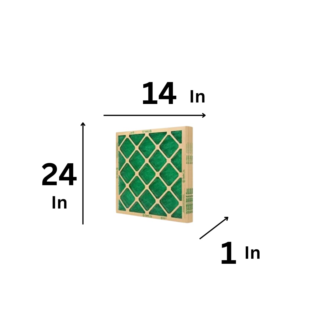 Flanders 14x24x1 MERV 8 Precisionaire Nested Glass Air Filter - 4 Pack for HVAC Systems, Furnaces & Home Air Purifiers
