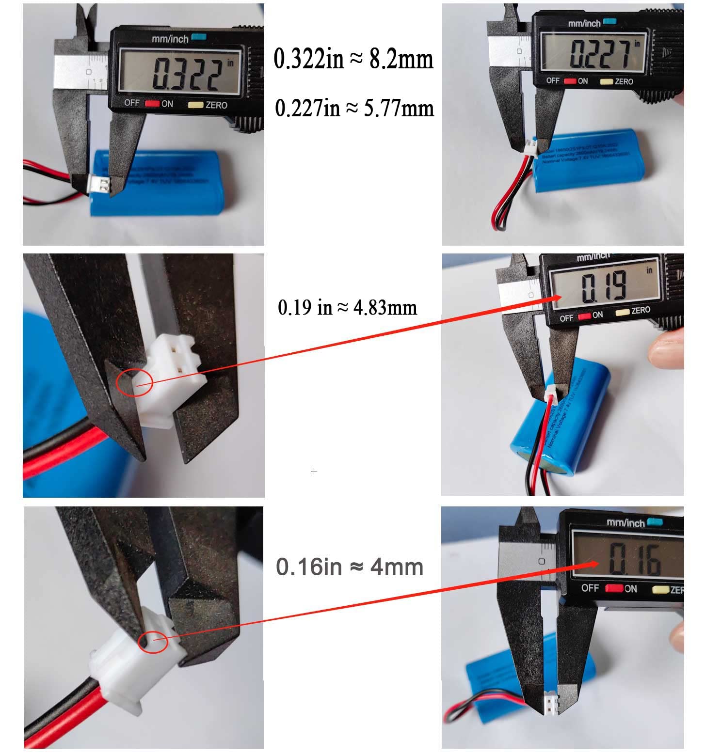 AOLIKES 7.4V 2600mAh Rechargeable Li-ion Battery Pack with XH2.54-2 Pin Plug - 18650 2S1P DIY Battery for RC Cars, Drones, and Power Tools | 3C Continuous Discharge Support