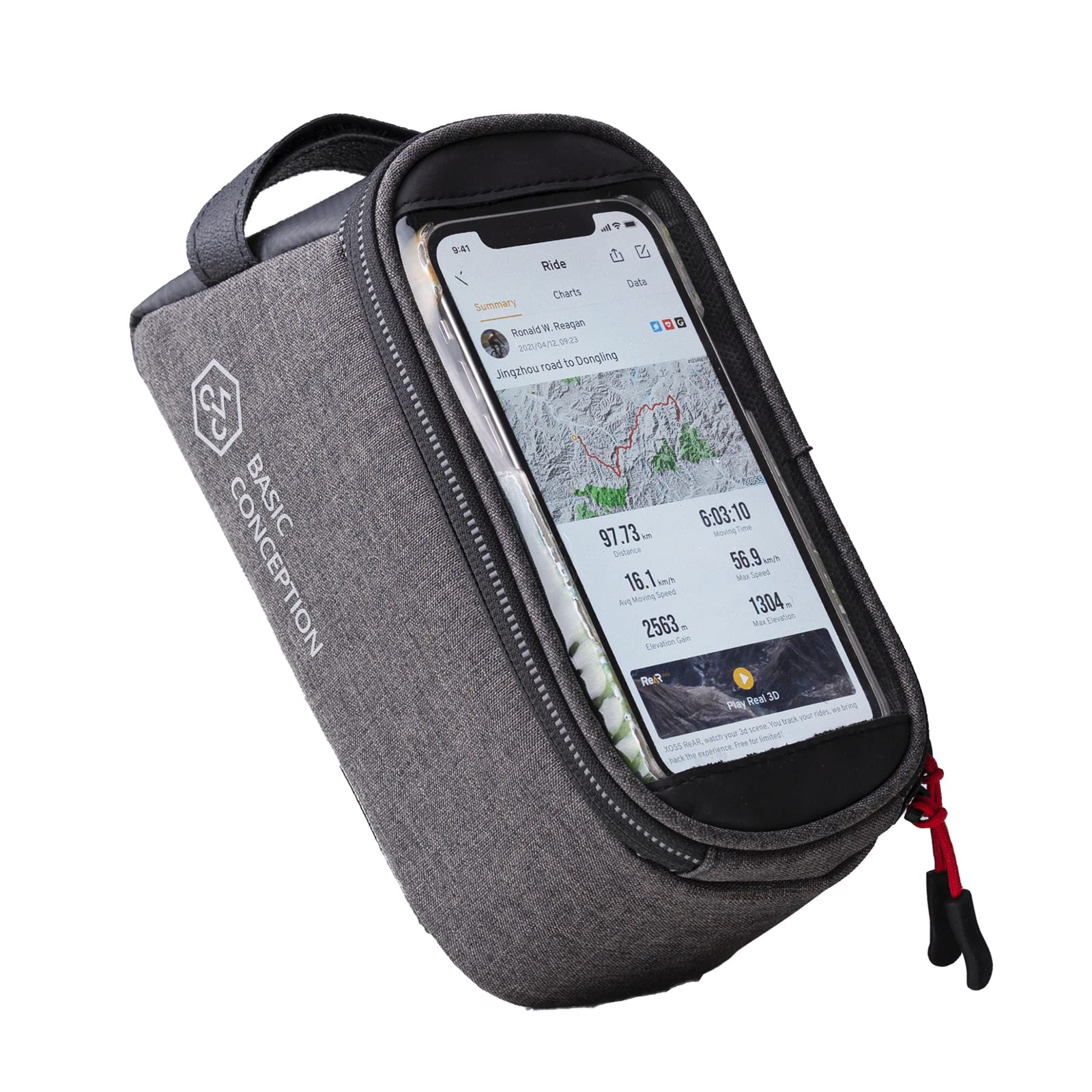 **XOSS Waterproof Bike Phone Front Frame Bag - Bicycle Phone Holder & Mount for iPhone, Samsung - Perfect for Cycling, Commuting & Outdoor Adventures**