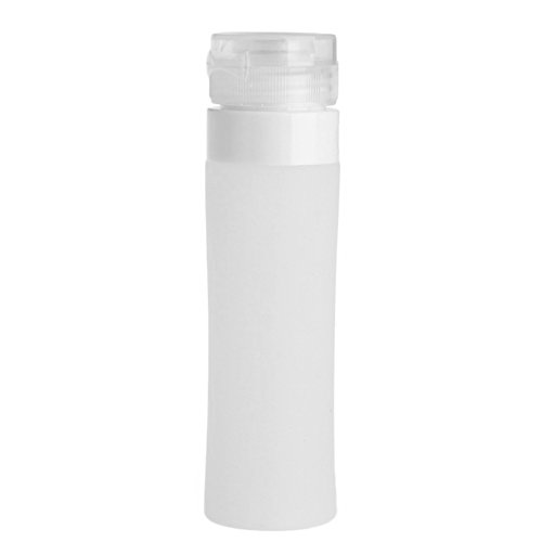 Portable Silicone Squeezable Empty Bottle - 60ml Refillable Travel Containers for Shampoo, Conditioner, Shower Gel & Lotion | Leak-Proof & TSA Approved | Perfect for Gym, Travel & Camping Accessories (White)