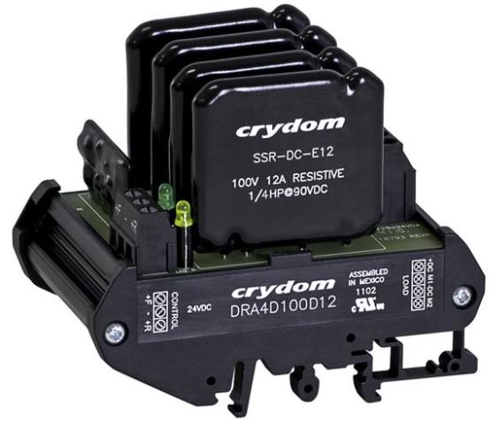 DRA4D100E12 DC Motor Reversing Contactor - 12 Amp, 15-32VDC Control, 100VDC Load - Ideal for Industrial Automation, Robotics, and Electric Vehicle Applications