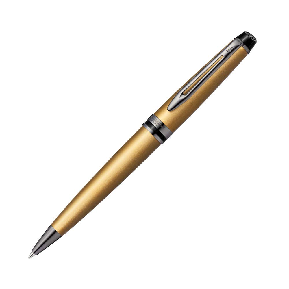 Waterman Expert Ballpoint Pen - Metallic Gold, Fine Point (0.7mm) Oil-Based Ink, Premium Gift Box - Perfect for Business Signatures, Executive Gifts & Luxury Writing