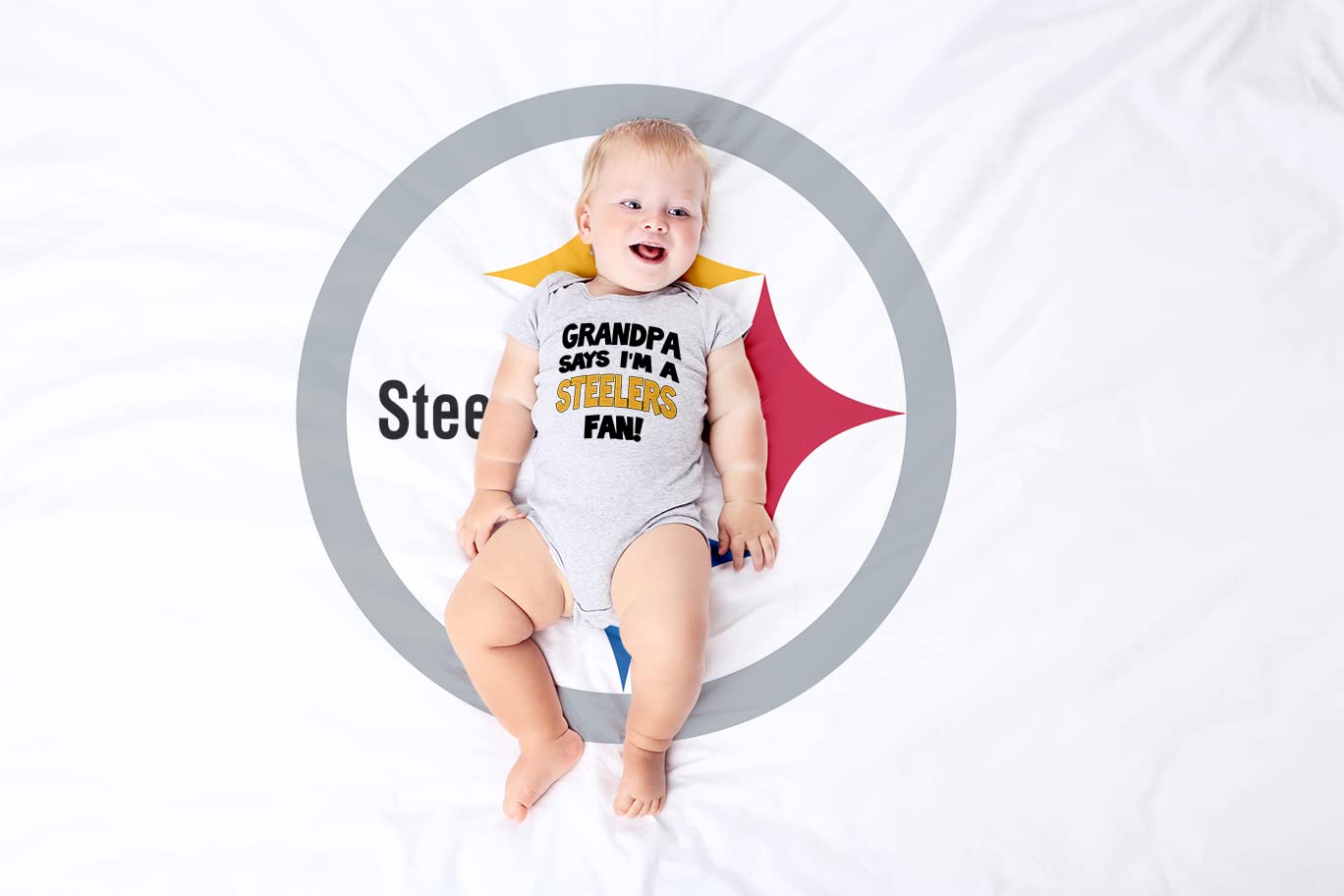 Baby Steelers Fan Bodysuit - Grandpa's Gift for Game Day