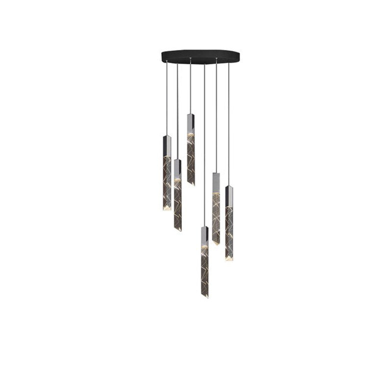 Elegant Crystal Chandelier for Staircase - Modern LED Stairway Lighting Fixture - Perfect for Foyer, Grand Entrance & Luxury Home Decor
