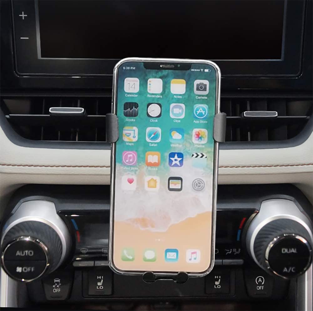 Universal Car Phone Holder for Toyota RAV4 2019-2023 Models (Excluding Hybrid LE/XLE) - Big Phone Friendly Gravity Phone Stand - Air Vent & Dashboard Mount Compatible with 4-7 Inch Smartphones - Perfect for GPS Navigation & Hands-Free Driving