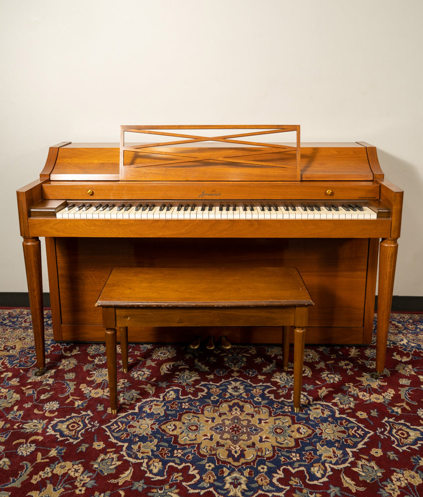 Acrosonic by Baldwin Spinet Piano in Satin Oak Finish - Serial Number 671881 | Perfect for Home, Studio & Small Performances