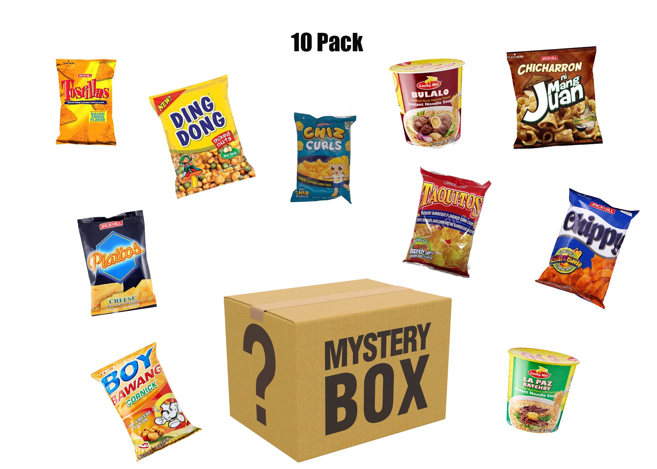 Filipino Snacks Variety Pack - 10 Authentic Treats for Travel & Gifts