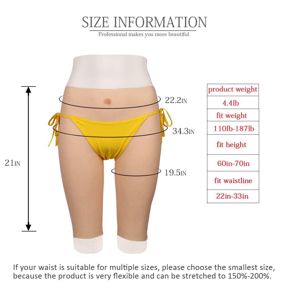 Realistic Silicone Butt Shaper Pants - Hip Enhancer Shapewear for Crossdresser, Transgender & Cosplay | Perfect for Costumes, Drag Shows & Body Contouring