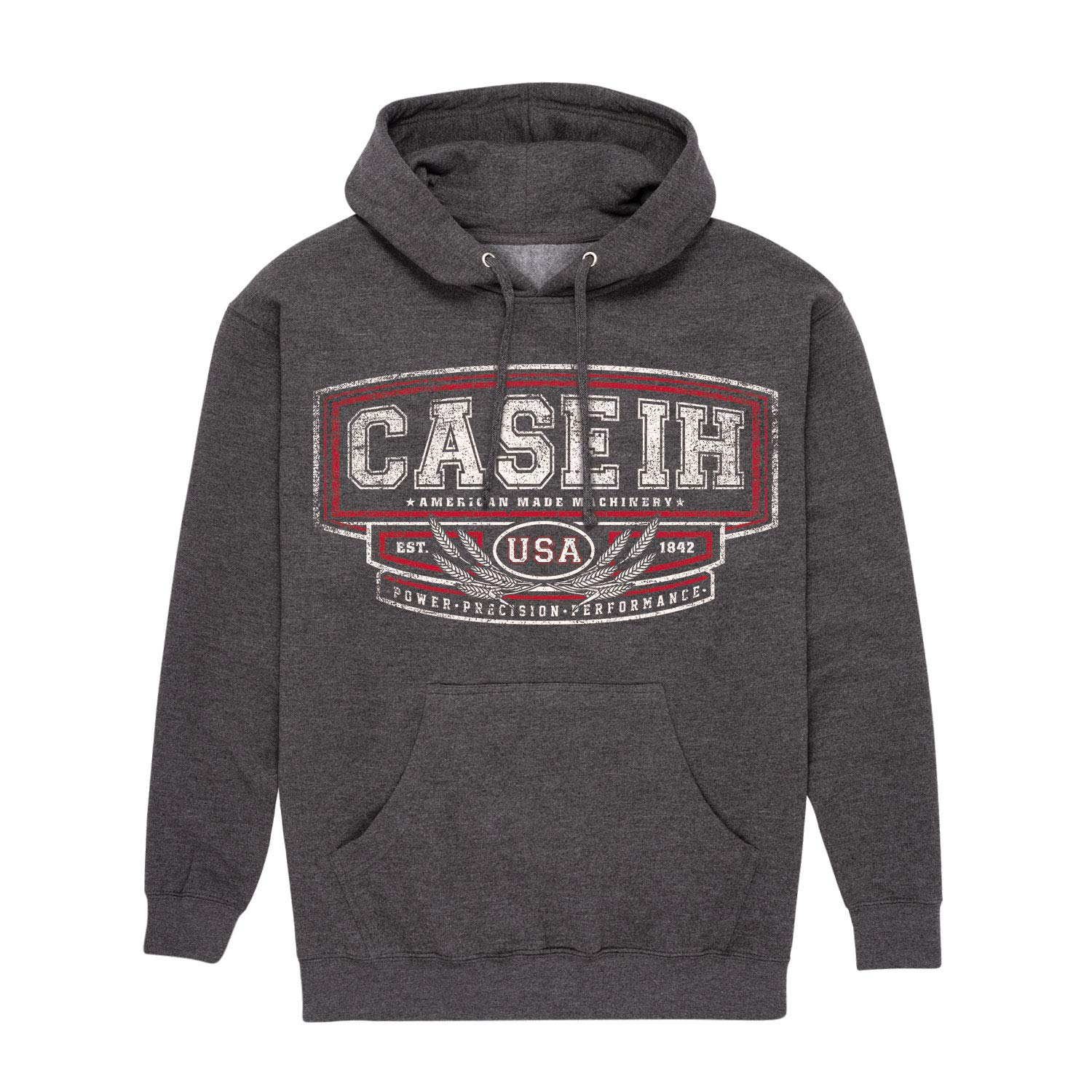 Case IH Men's Pullover Hoodie - Comfortable Fleece Lined Sweatshirt for Farming, Outdoor Work & Casual Wear