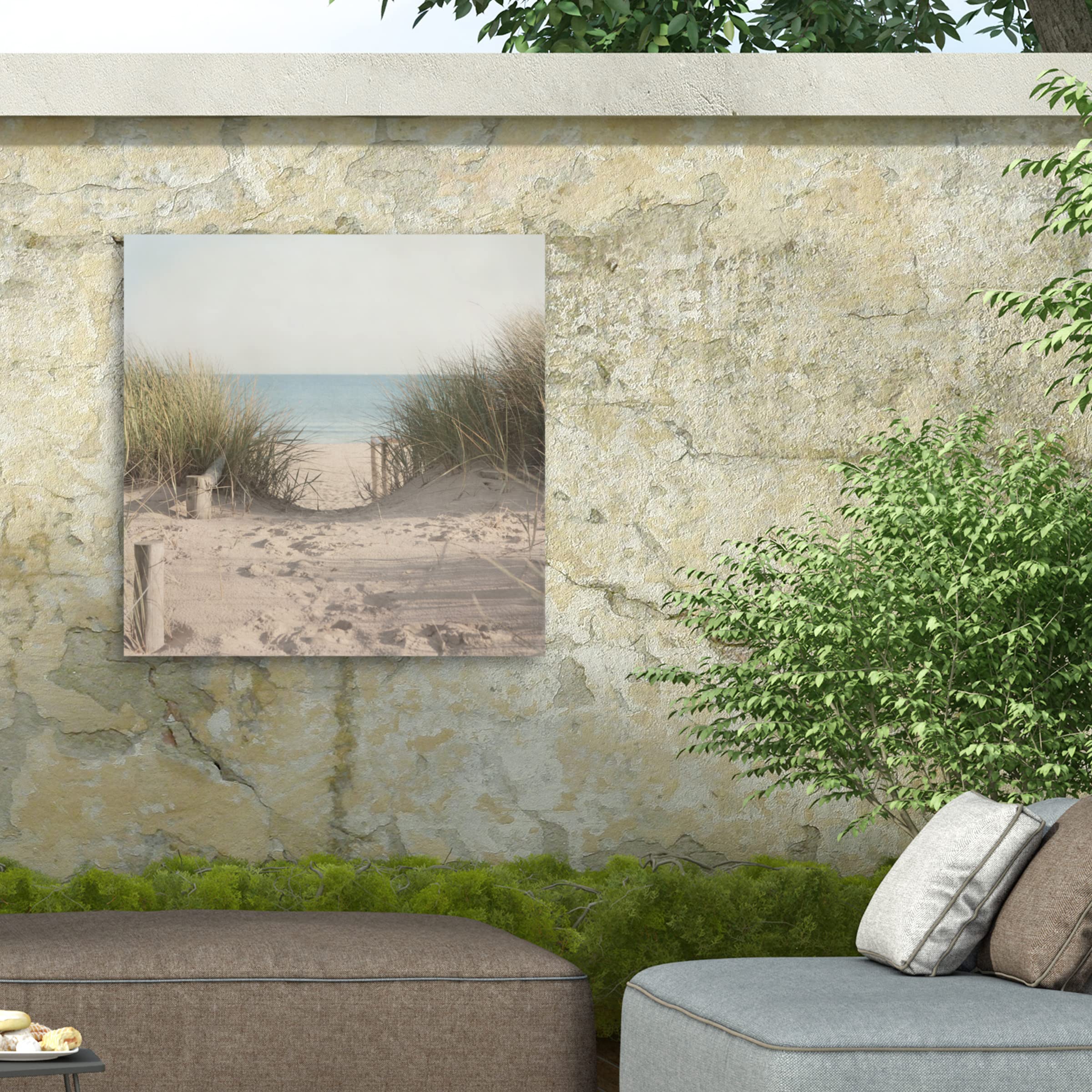 Pela Studio 'Beach Grasses' Weatherproof Outdoor Wall Art Decor - Perfect for Patio, Garden, and Coastal Home Decor