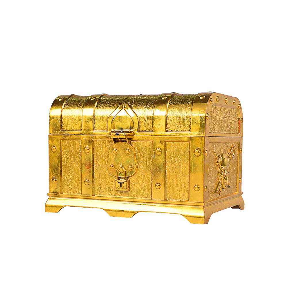 Pirate Scatz Treasure Chest Toy - Plastic Candy Storage Box & Mini Pirate Party Favors for Kids Birthday, Halloween, Themed Events & Classroom Rewards