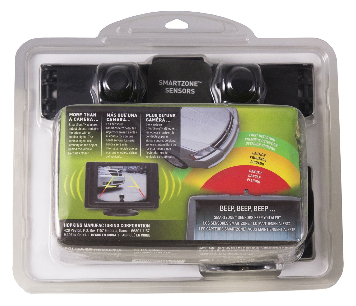 Hopkins 50002 Smart Hitch Backup Camera & Parking Sensor System for Trucks, Trailers, RVs - Wireless Rear View Monitoring with Night Vision & Waterproof Design - Perfect for Towing, Reversing & Parking Assistance