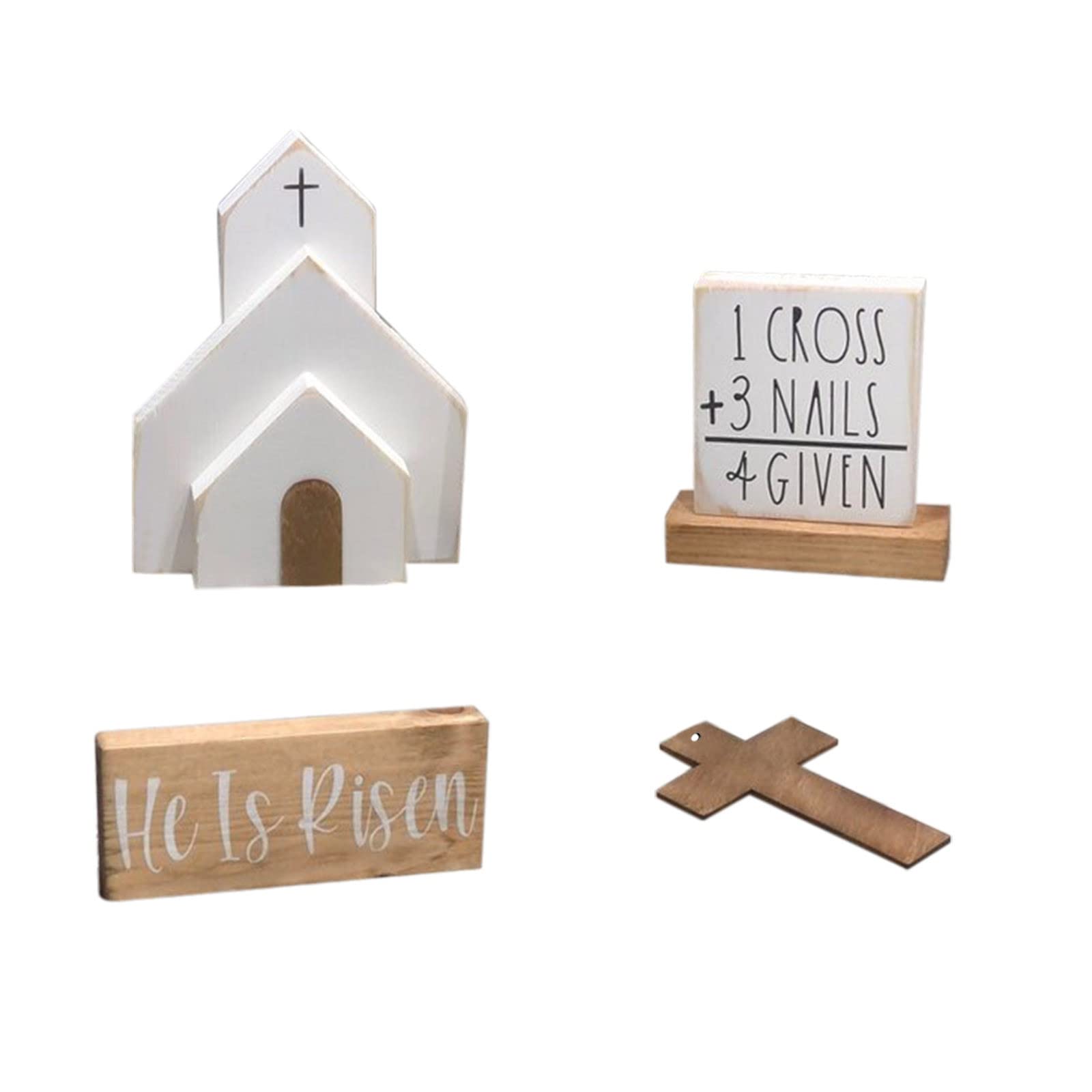 Spring Tiered Tray Decor - Mini Wooden Kitchen Decorations for Easter, 3D Floral Market Signs - Perfect for Home, Farmhouse & Seasonal Table Centerpieces