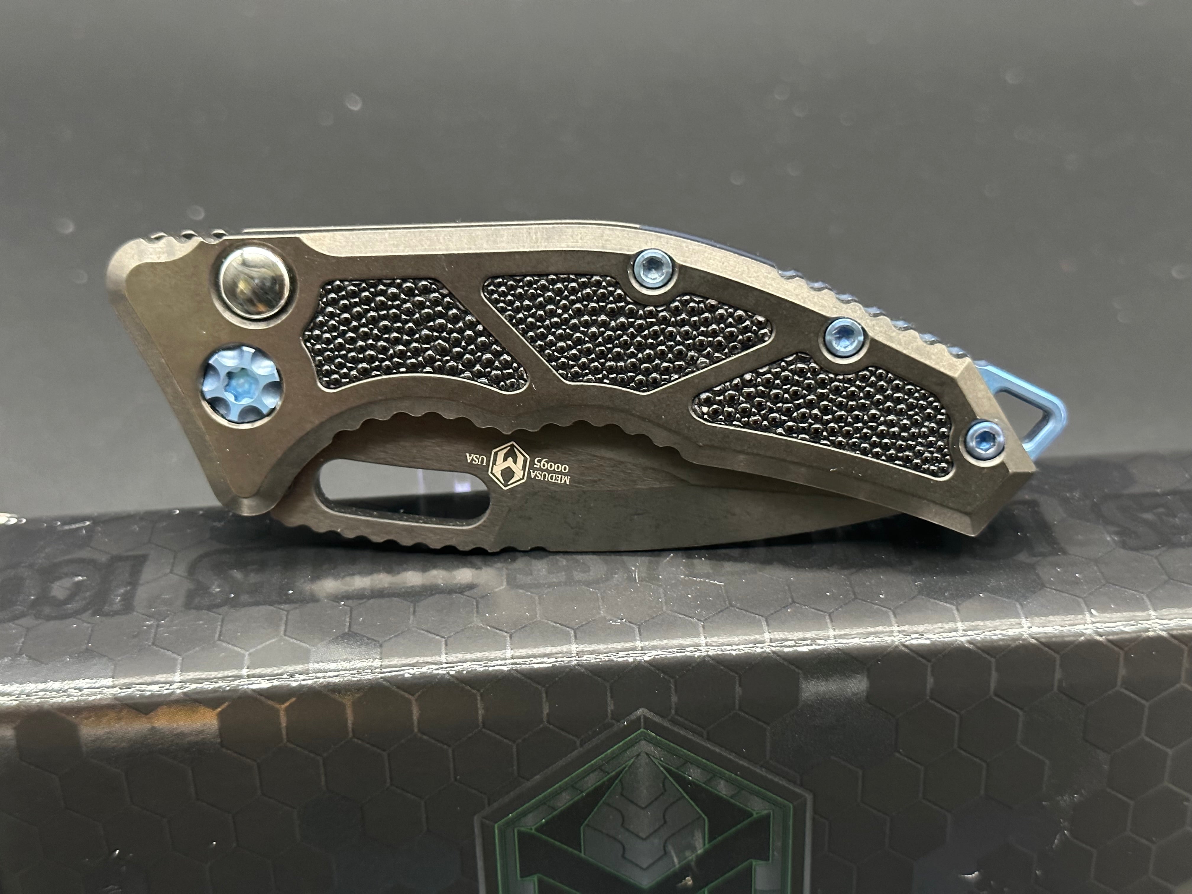 Heretic Medusa H011 6A Titanium/Ray Knife - Premium EDC Folding Pocket Knife for Outdoor Camping, Hiking & Survival Gear