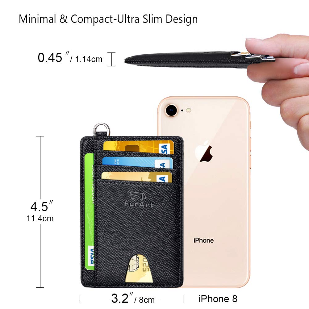 FurArt Slim Minimalist RFID Blocking Front Pocket Wallet - Credit Card Holder for Men & Women | Perfect for Travel, Business & Everyday Use