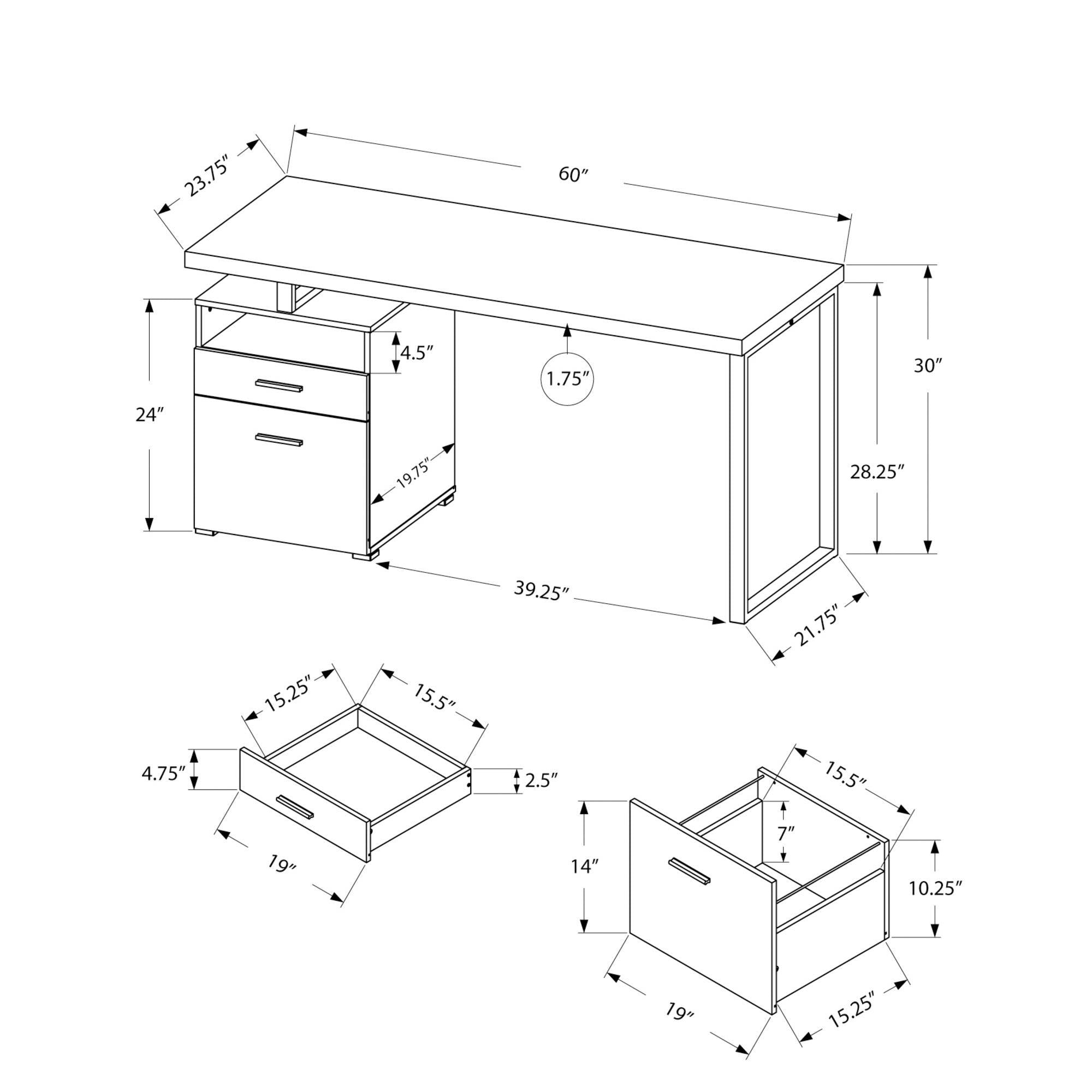 Monarch Office Desks I 7143 - Premium Executive Office Desk for Home & Business Workspaces
