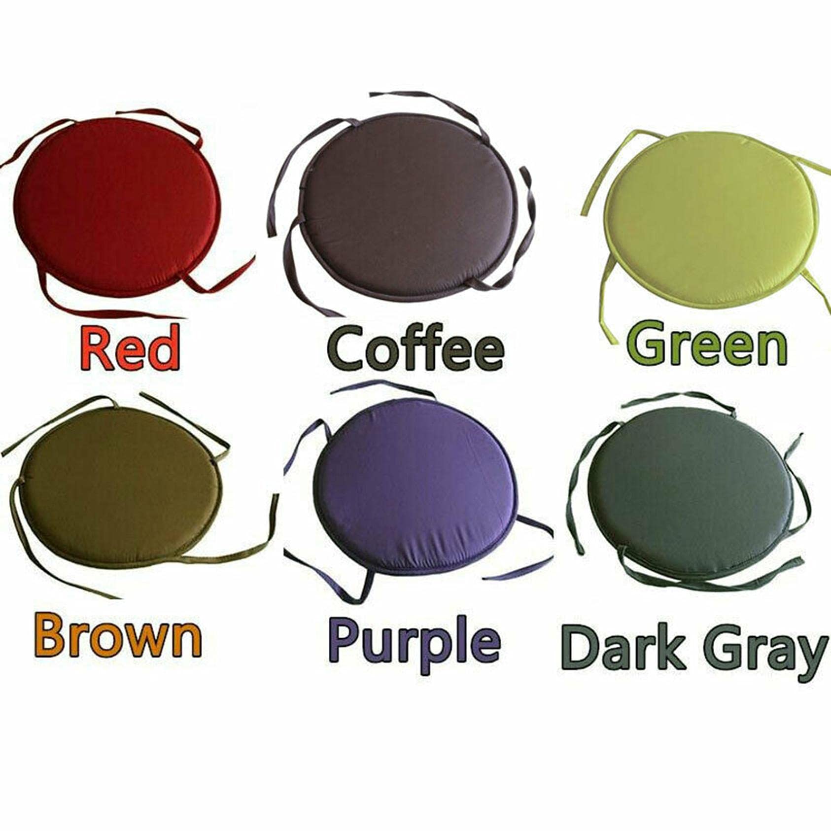 Round Garden Chair Pads Seat Cushions - Soft & Comfortable Dining Chair Cushions with Ties - Waterproof Indoor Outdoor Seat Cushion for Dining Room, Garden, Patio - Perfect for Outdoor Entertaining & Relaxation