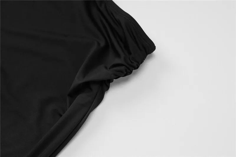 Black Sexy Dress Set for Women - Spaghetti Strap Bodysuit & Maxi Skirt Matching Outfit | Backless Slim Fit Long Skirt Set | Perfect for Date Night, Parties & Special Occasions