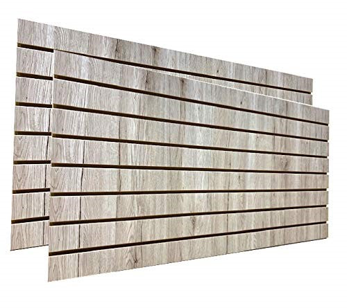 2' x 4' Barnwood Slatwall Panels (Set of 2) - Rustic Wood Wall Paneling for Retail Displays, Home Decor & Garage Organization - Perfect for Store Fixtures, Living Room Accent Walls & Workshop Storage