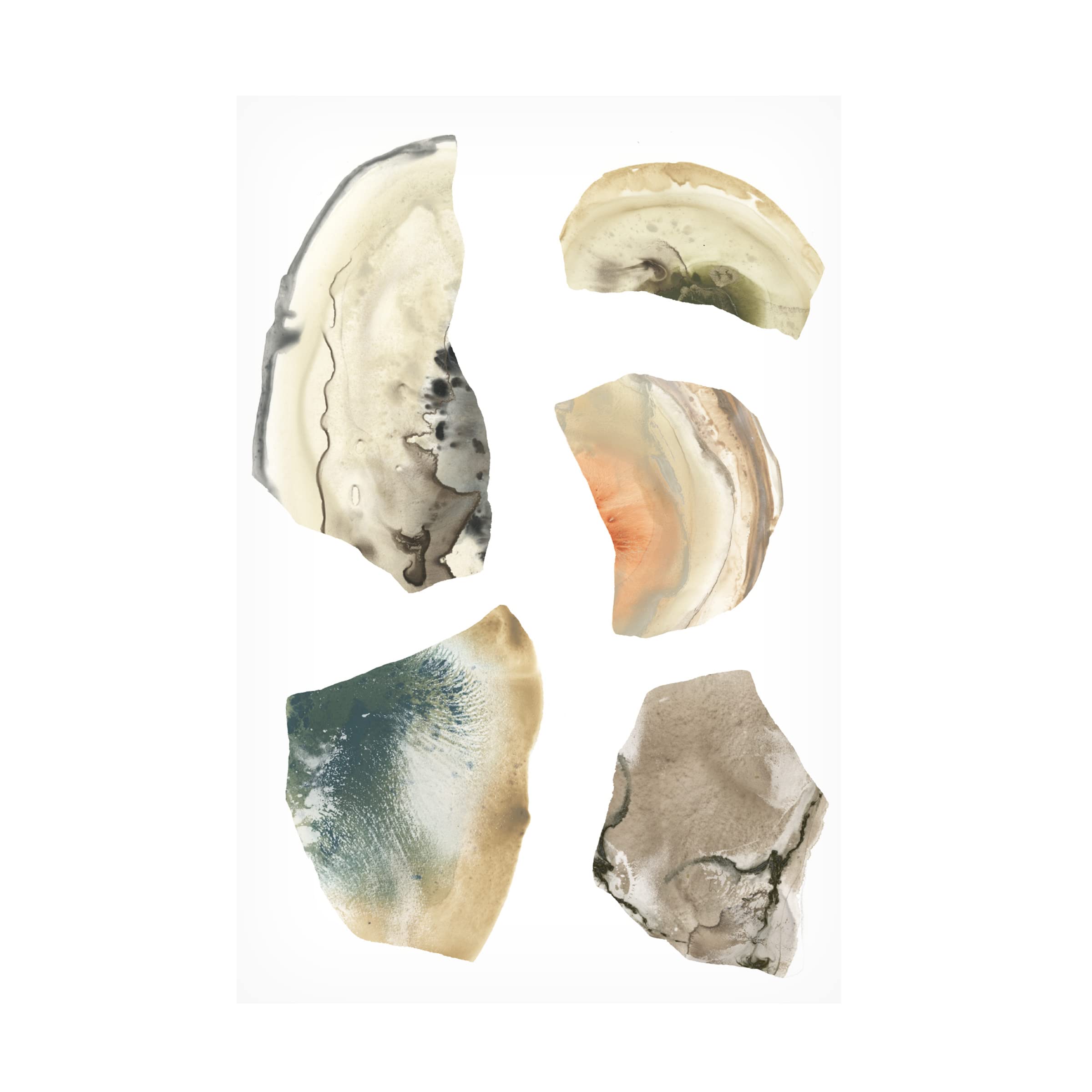 Trademark Fine Art 'Geode Segments I' by June Erica Vess - Stunning Canvas Wall Art for Living Room, Bedroom & Office Decor