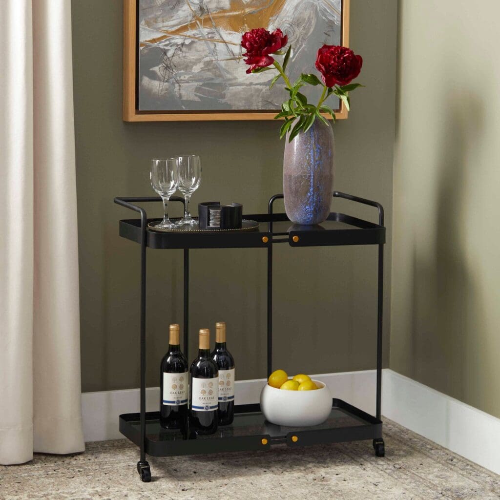 Cyan Design 10164 Rochester Small Antique Black Serving Tray - Perfect for Coffee Table Decor, Breakfast in Bed, or Hosting Guests