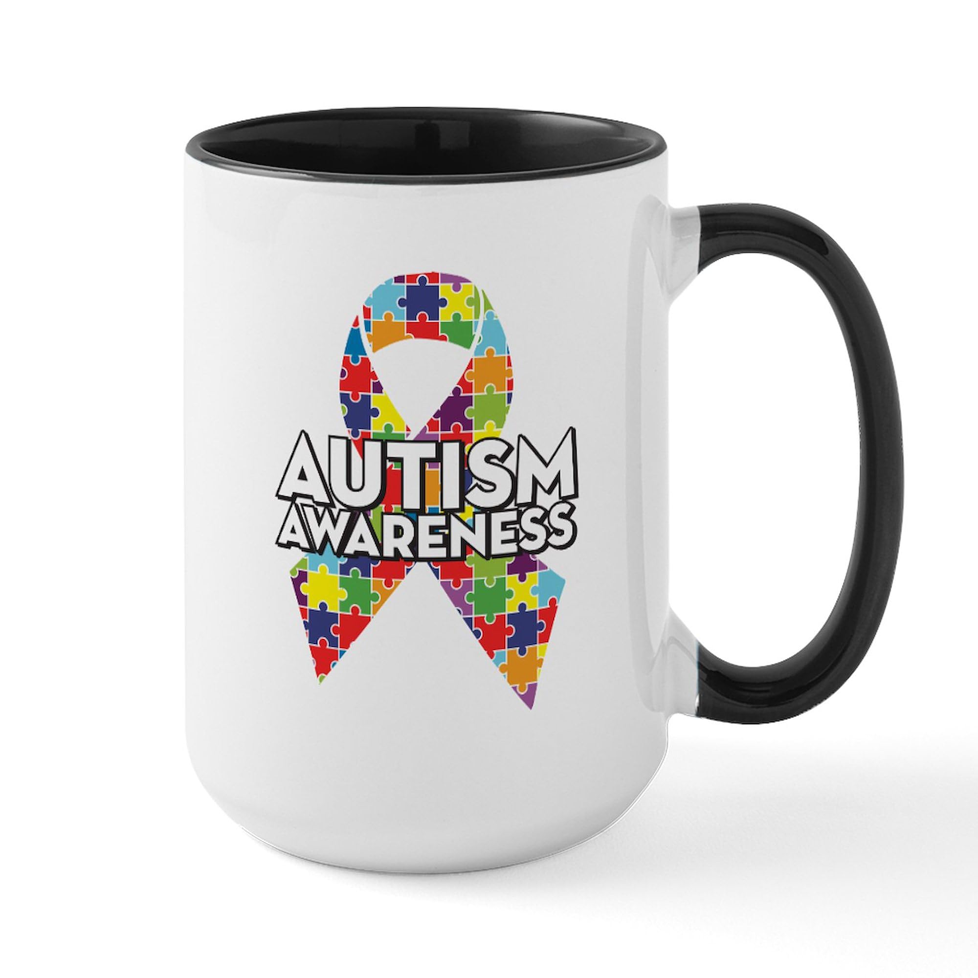 Autism Awareness Coffee Mug 15 oz (444 ml) - Ceramic Cup for Hot & Cold Drinks - Perfect for Home, Office, or Gifts - Support Autism Awareness
