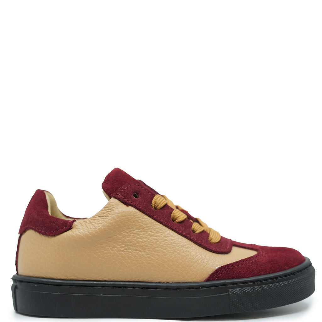 Blublonc Burgundy and Blush Pink Women's Zipper Sneakers - Comfortable Casual Walking Shoes for Work, Travel & Everyday Wear