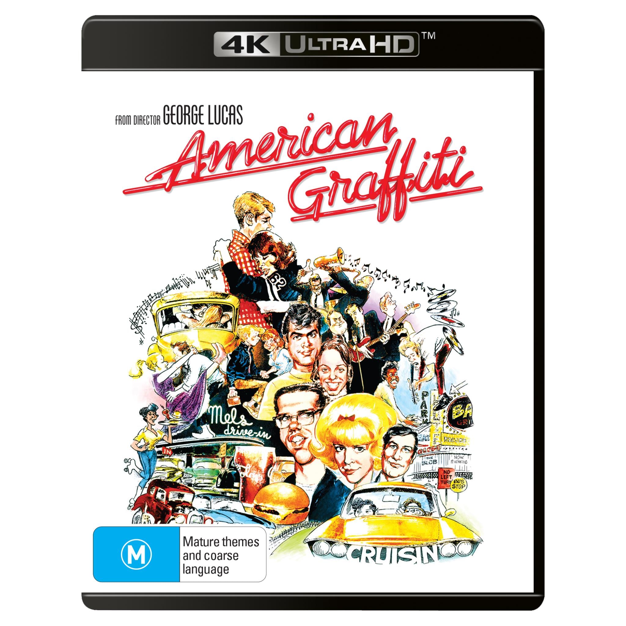 American Graffiti - Vintage Wall Art Decor for Home & Office | Classic Movie Poster for Living Room, Bedroom, or Man Cave
