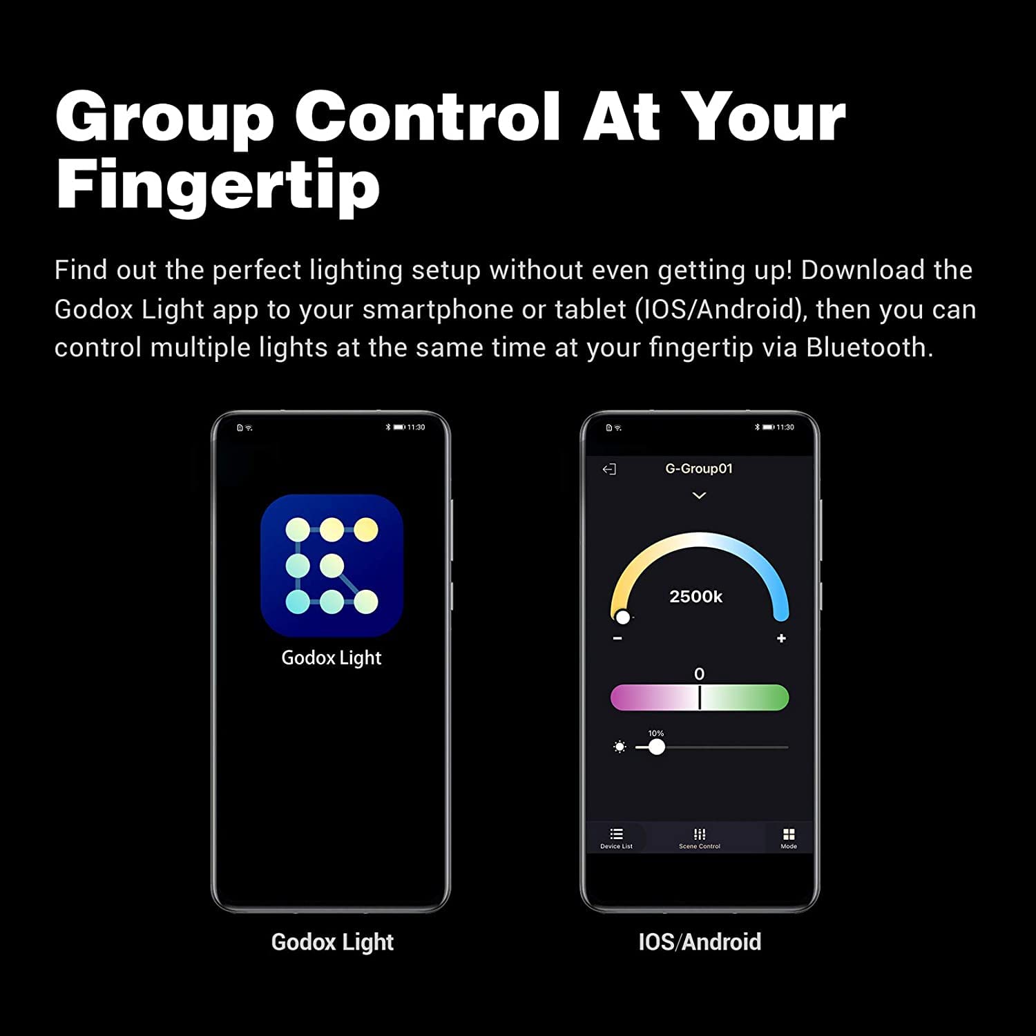 Godox ES45 LED Video Key Light with Adjustable Brightness (0-100%) & Color Temperature (2800K-6500K), Extendable Desk Stand, APP/Remote Control - Perfect for Streaming, YouTube Videos, Zoom Meetings, Home Studio Lighting & Photography