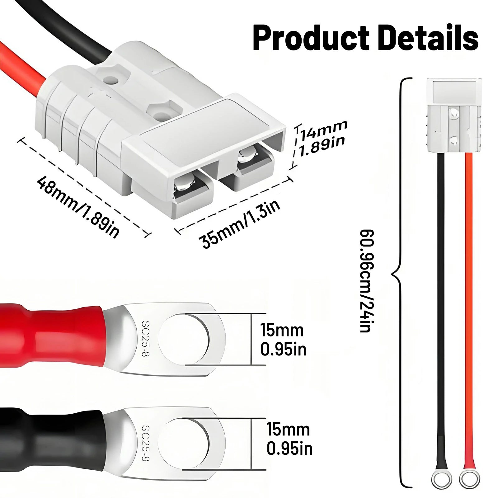 36V Trolling Motor Connection Kit - Waterproof Marine Wiring Harness for Electric Boat Motors - Perfect for Fishing Boats, Kayaks, and Small Watercraft