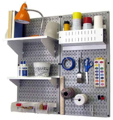 Gray Pegboard White Accessories
