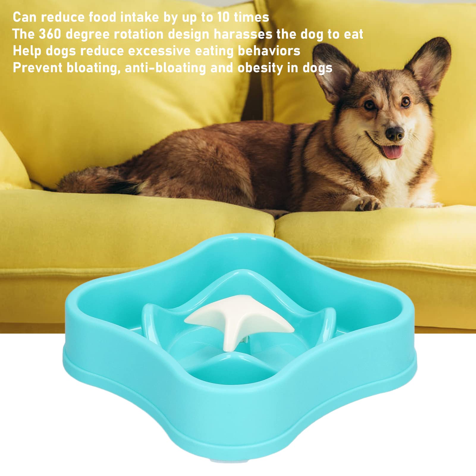 EVTSCAN Slow Feeder Dog Bowl - Anti-Choking & Anti-Gulping Pet Food Dish for Small Medium Large Dogs - Fun Interactive Mealtime Puzzle Bowl for Fast Eaters - Perfect for Mealtime Enrichment & Portion Control