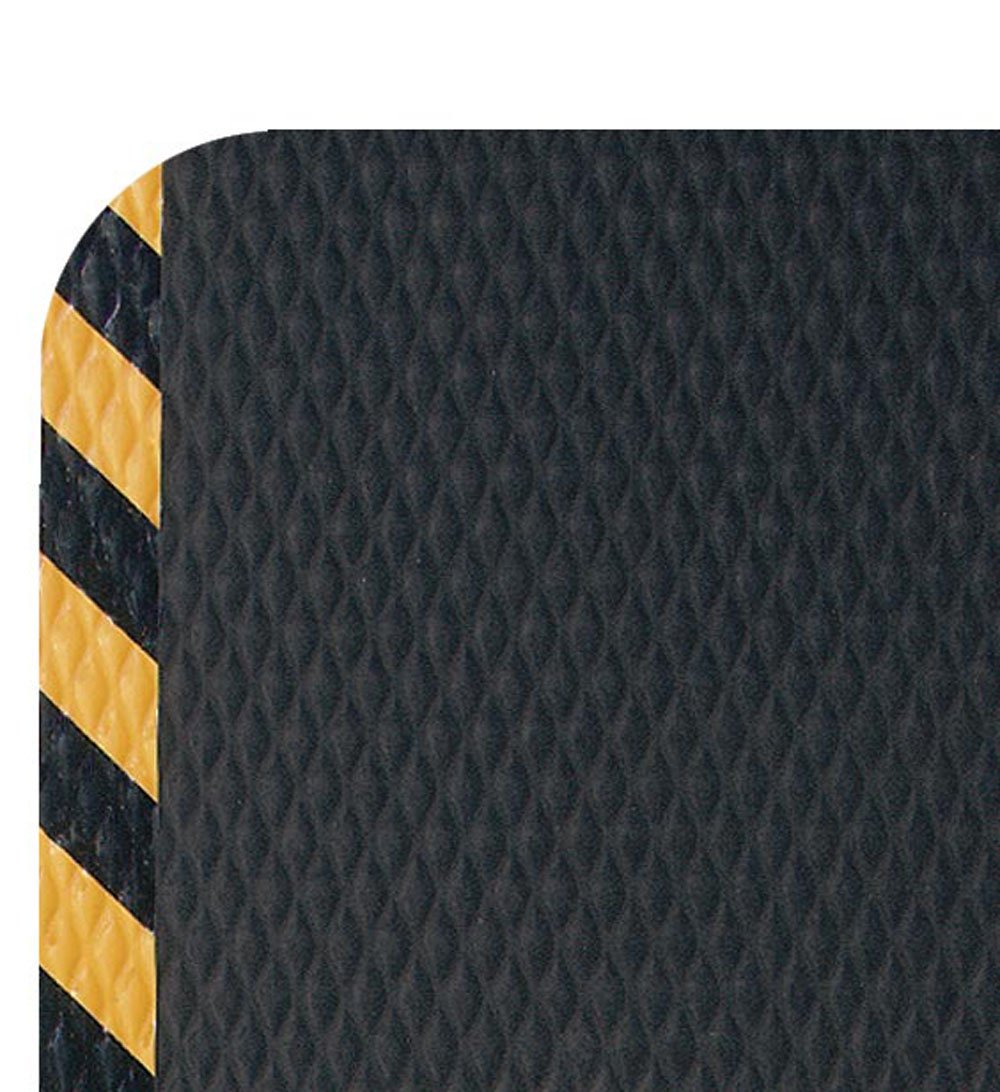 Industrial Anti-Fatigue Floor Mat - OSHA Yellow Striped Border, 5/8