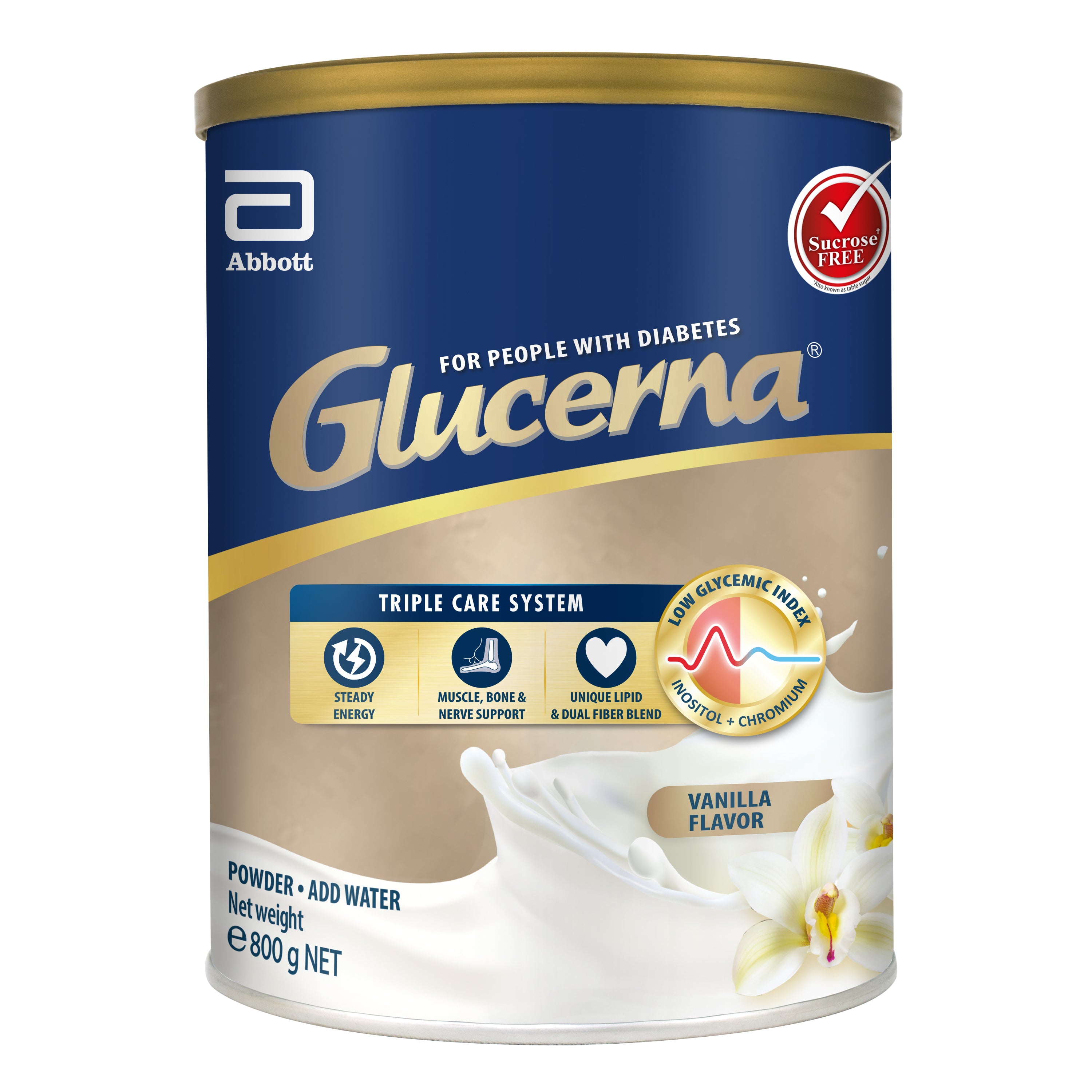Glucerna Triple Care Nutritional Powder - 800g for Diabetes Management | Meal Replacement for Blood Sugar Control | Ideal for Breakfast, Snacks, or Travel