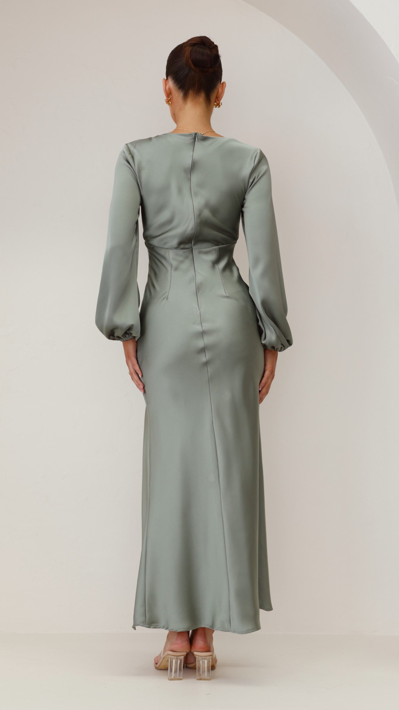 Brigitte Maxi Dress in Green - Elegant Flowy Long Dress for Women | Perfect for Summer, Beach, Parties & Casual Wear