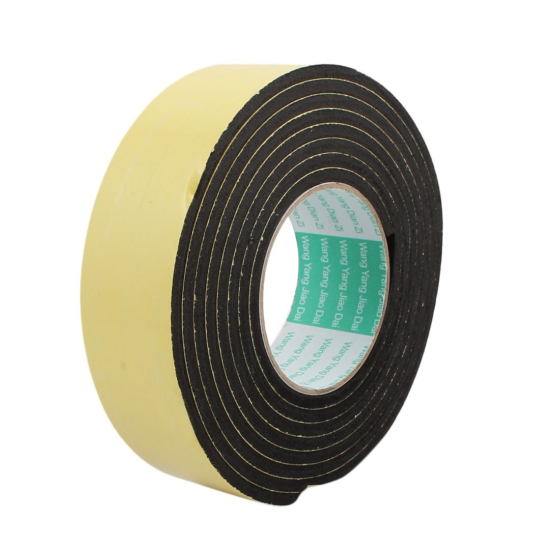2-Pack 3M Shockproof Sponge Foam Tape - 45mm x 5mm Single-Side Adhesive, Yellow & Black - Electrical Insulation, Tool Protection, DIY Projects - Ideal for Home Repair, Automotive Wiring & Electronics Padding