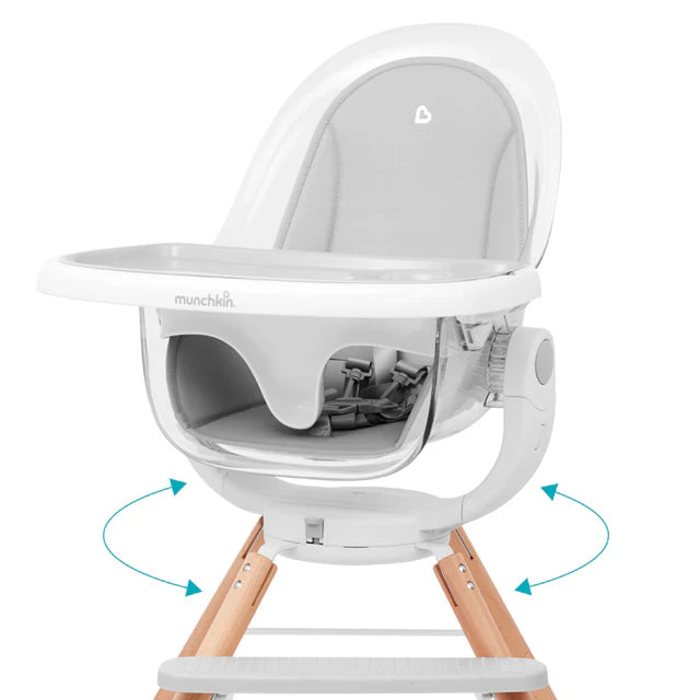 360° Swivel Cloud High Chair with Clear Seat - Adjustable Height & Easy Clean for Babies & Toddlers | Perfect for Dining, Feeding & Playtime at Home