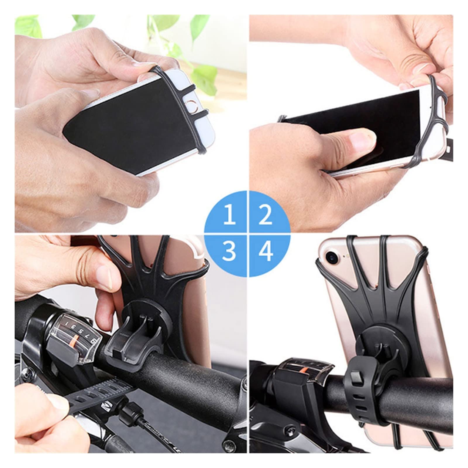 BEIYAO Universal Motorcycle & Bicycle Phone Mount Holder - Waterproof Shockproof for Electric Bikes, Scooters, ATVs (Yellow) - Perfect for GPS Navigation, Commuting & Outdoor Adventures
