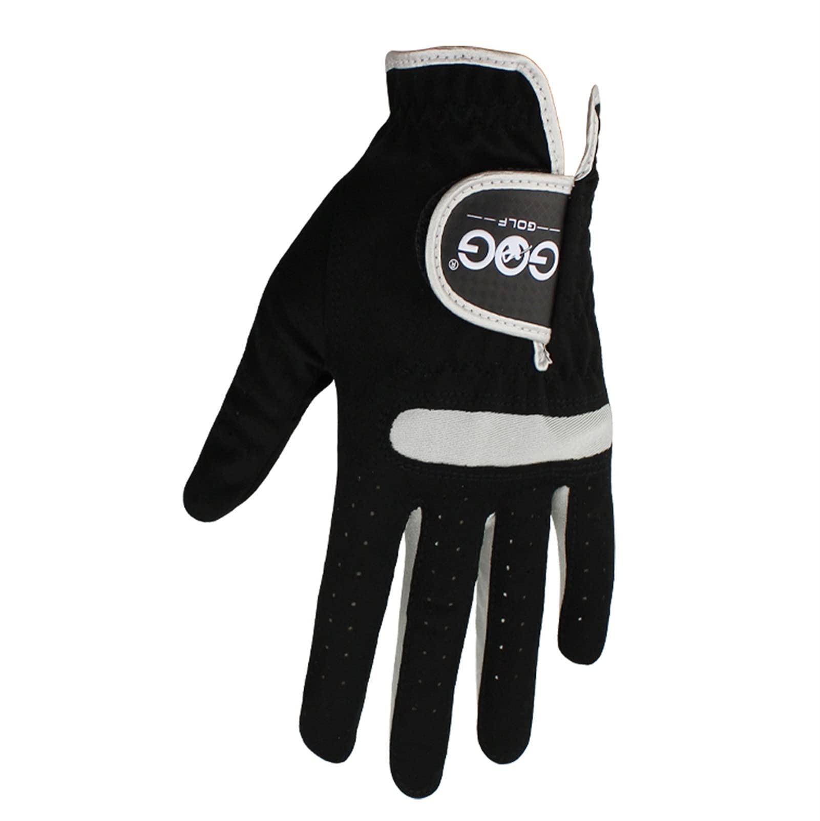 Premium Men's Golf Gloves - 1-Pack Left/Right Hand Microfiber Breathable Non-Slip Gloves (Black) - Perfect for Driving Range, Tournaments & Casual Golfing