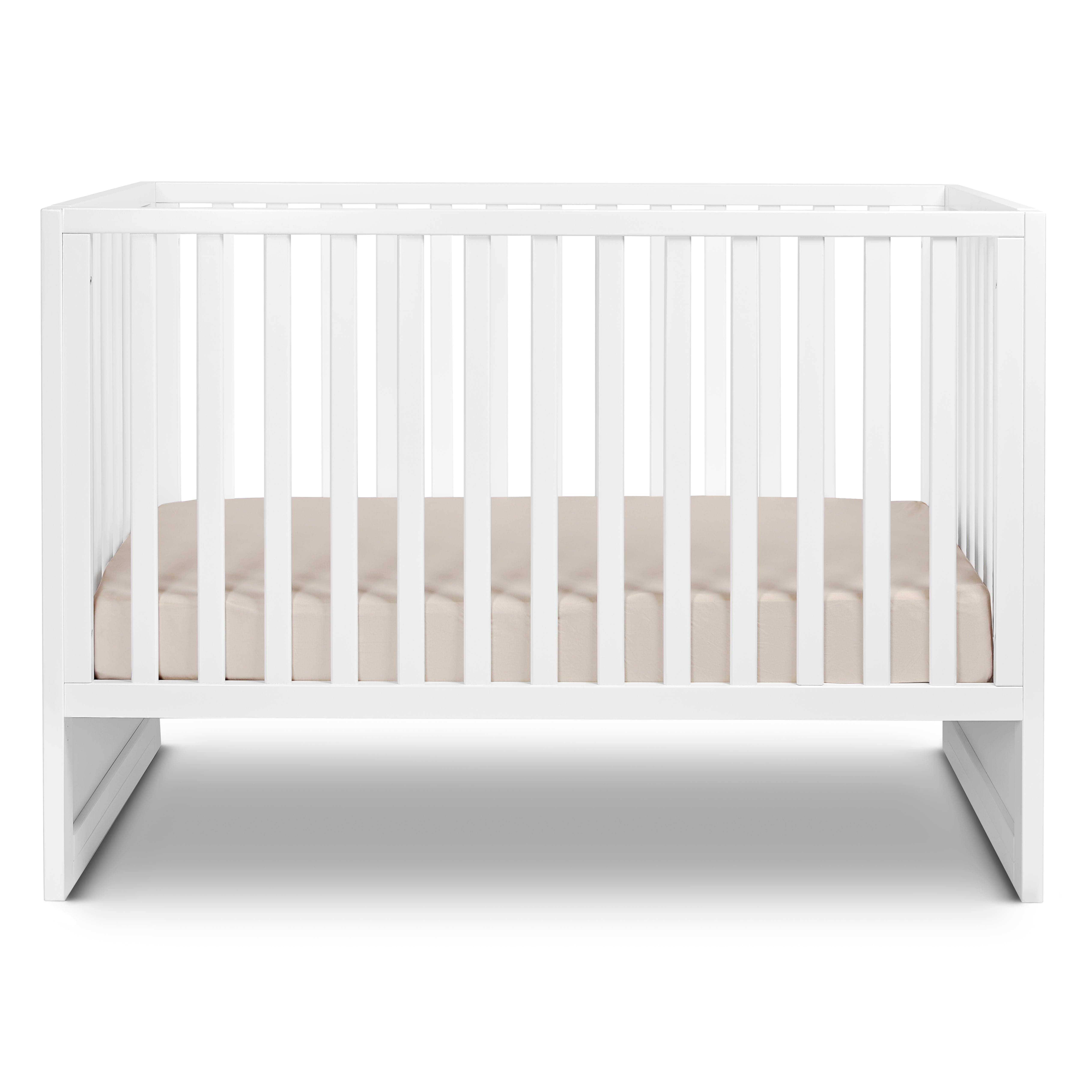 Hush Crib with Trundle - Gold Handle Baby Bed for Nursery - Perfect for Newborns, Toddlers & Small Spaces