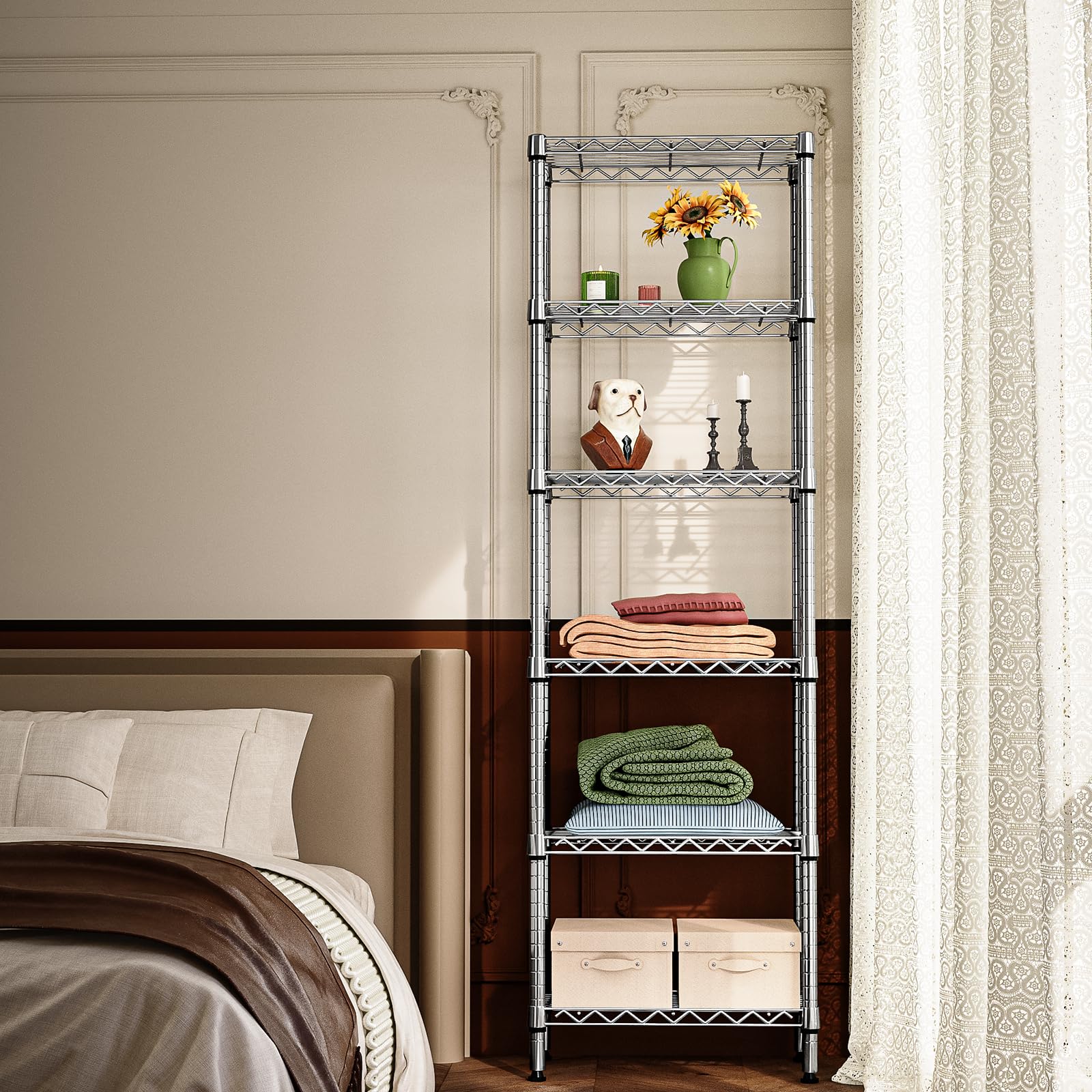 MZG 6-Tier Heavy Duty Metal Wire Shelving Unit - 70.4