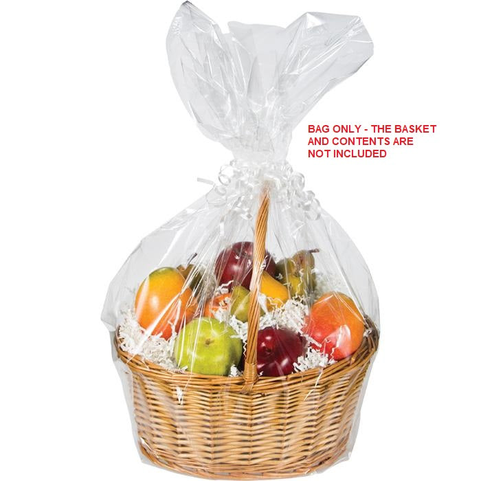 12 Pack Bulk Large Clear Plastic Basket Bags for Storage, Organization, and Shopping - Perfect for Retail, Home, and Office Use