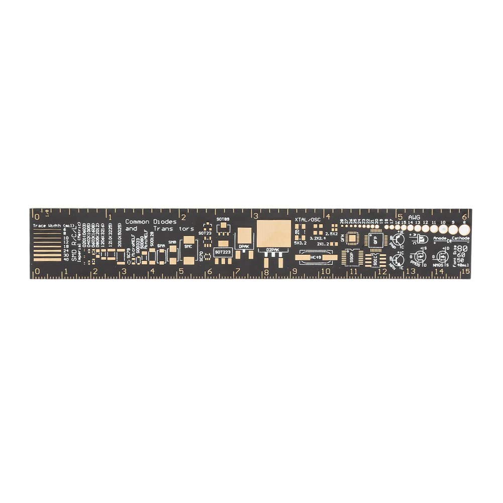 6-Inch PCB Ruler - Multifunctional Measuring Tool for Electronics Engineers | 15CM Printed Circuit Board Scale | Perfect for DIY Projects, Circuit Design & Workshop Measurements