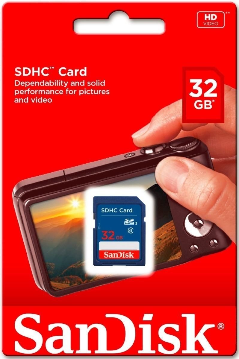 SanDisk 32GB SDHC Memory Card 50-Pack Class 4 (SDSDB-032G-B35) Bundle with Microfiber Cloth & SD Card Reader - Perfect for Digital Cameras, DSLRs, Dash Cams, and Data Storage