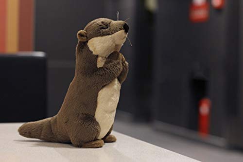 18cm Standing River Otter Plush Toy - Mini Realistic Otter Stuffed Animal for Kids, Birthday Gifts, Collectors & Home Decor - Perfect for Cuddling, Nursery Decor & Otter Lovers