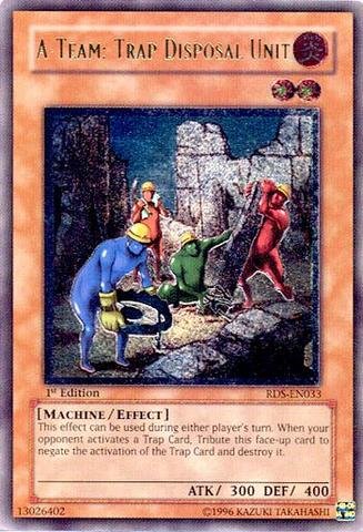 Yu-Gi-Oh! A-Team: Trap Disposal Unit (RDS-EN033) Ultimate Rare - Rise of Destiny Unlimited Edition Trading Card - Collectible Game Card for Duels & Tournaments