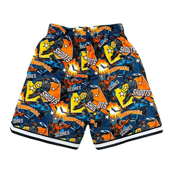 Boys Cartoon Hockey Shorts - Fun & Comfortable Sports Shorts for Kids - Perfect for Hockey Games, Playground & Casual Wear