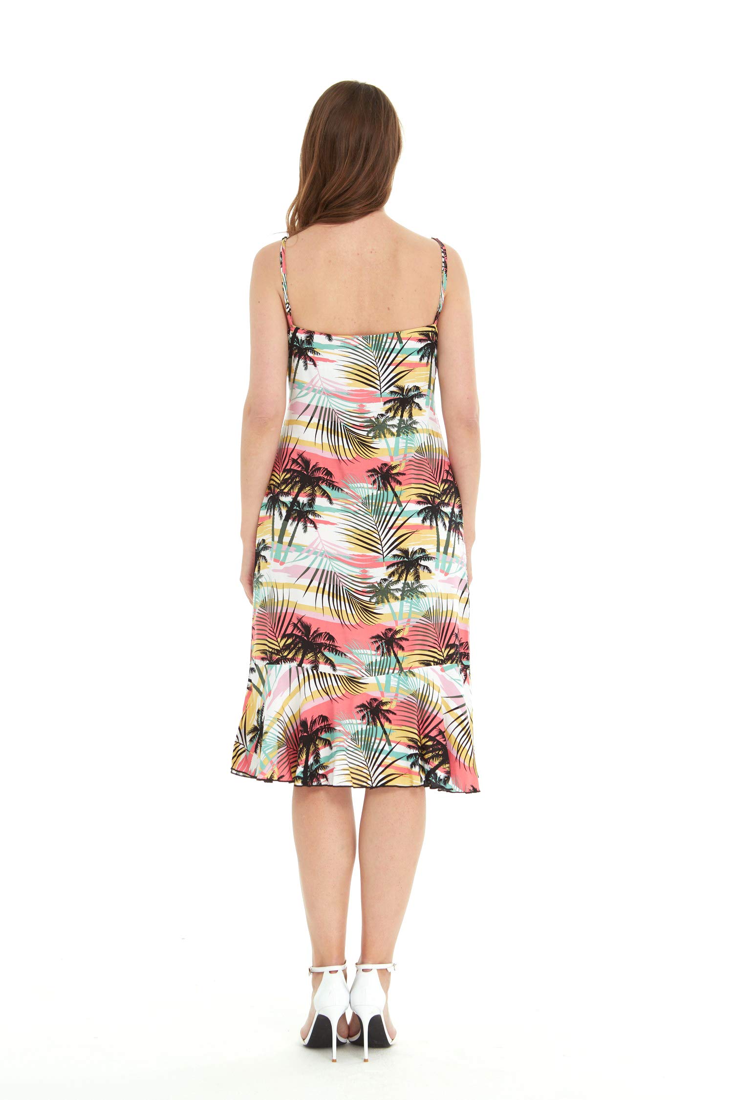 Hawaiian Mermaid Ruffle Dress for Women - Sunset Blue Tropical Beach Party Outfit | Perfect for Luau, Vacation, and Summer Getaways